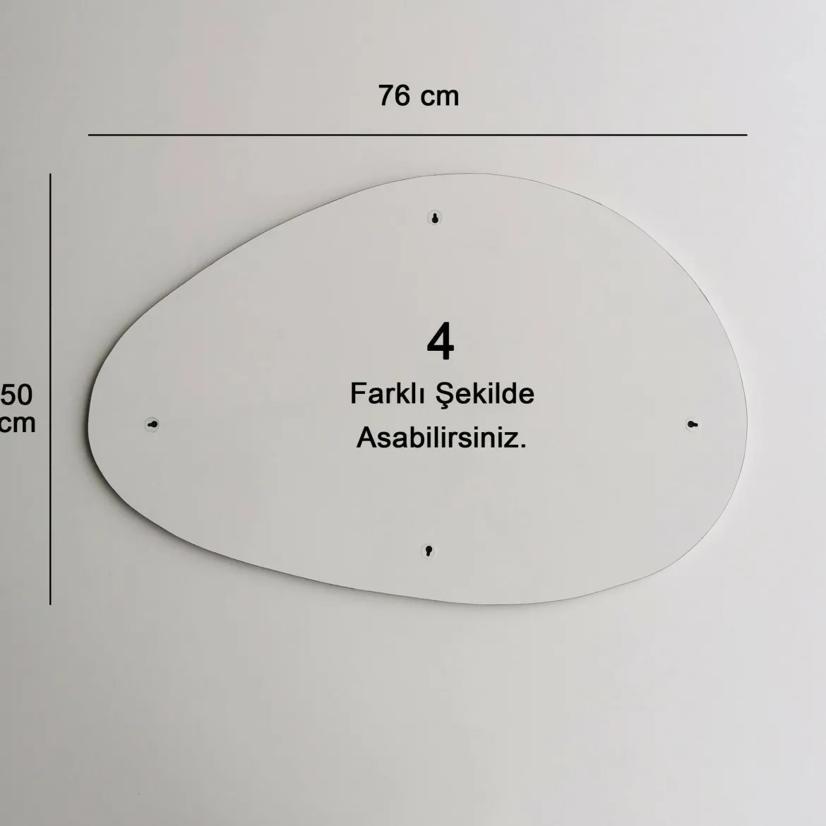 Specchio bianco 76x50h cm - Nogaredo