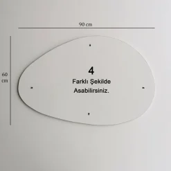 Specchio bianco 90x60h cm - Nogaredo