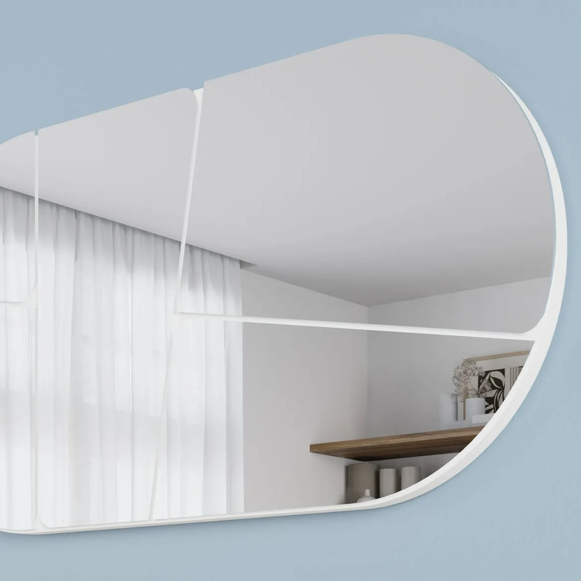 Specchio bianco 80x40h cm - Stezzano