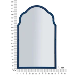 Specchio blu Trasparente Cornice Sagomata Forma Rettangolare 62x100h cm, Tipologia a Parete - Gameba