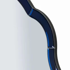 Specchio blu Trasparente Cornice Sagomata Forma Rettangolare 62x100h cm, Tipologia a Parete - Gameba