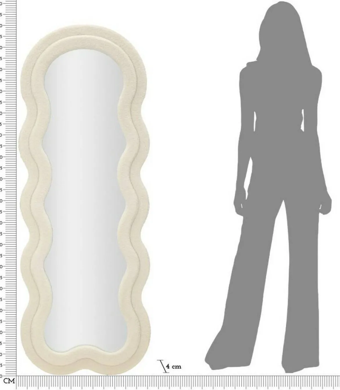 Specchio crema 40x160h cm - Bottarone