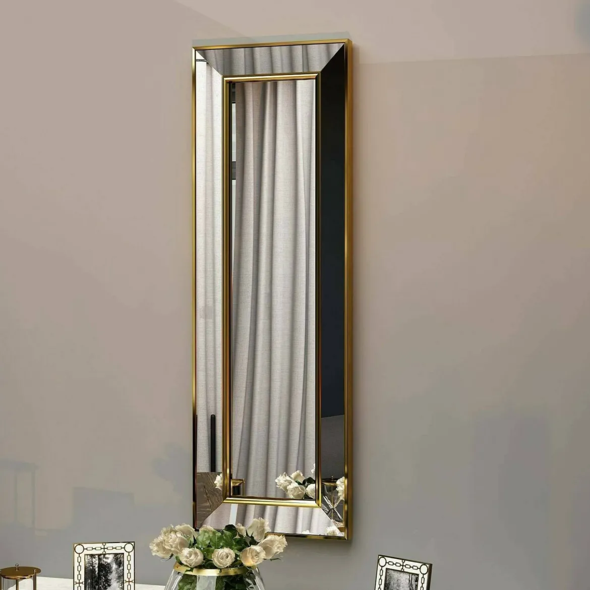 Specchio elegante oro 30x90h cm - Auron