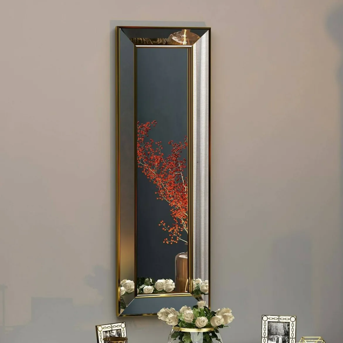 Specchio elegante oro 30x90h cm - Auron