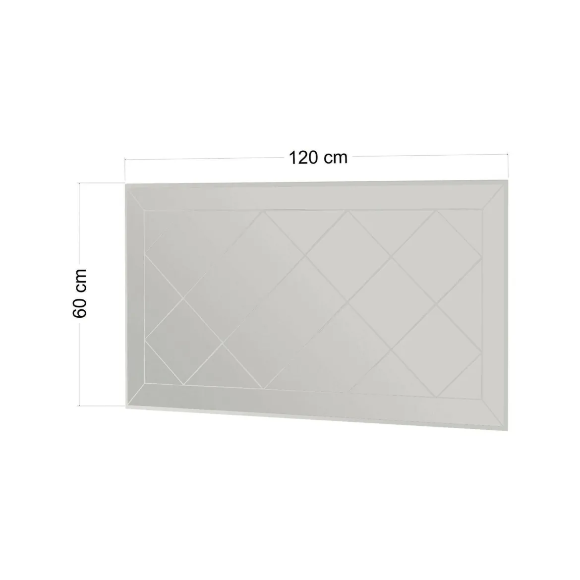 Specchio geometrico bianco 60x120h cm - Nimfa