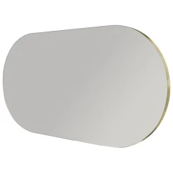 Specchio Grigio Scuro Trasparente Forma Ovale Tipologia a Parete 45x85h cm, Colore Struttura Trasparente - Teco