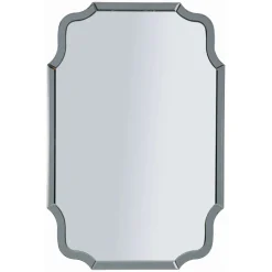 Specchio Grigio Trasparente Cornice Sagomata Forma Rettangolare 60x90h cm, Tipologia a Parete - Jajce