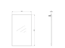 Specchio Marrone kit Fissaggio a Muro Incluso Forma Rettangolare 51x83h cm - Cogne