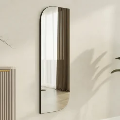 Specchio Nero Trasparente Forma Rettangolare Tipologia a Parete 40x120h cm, Colore Struttura Trasparente - Metonoka