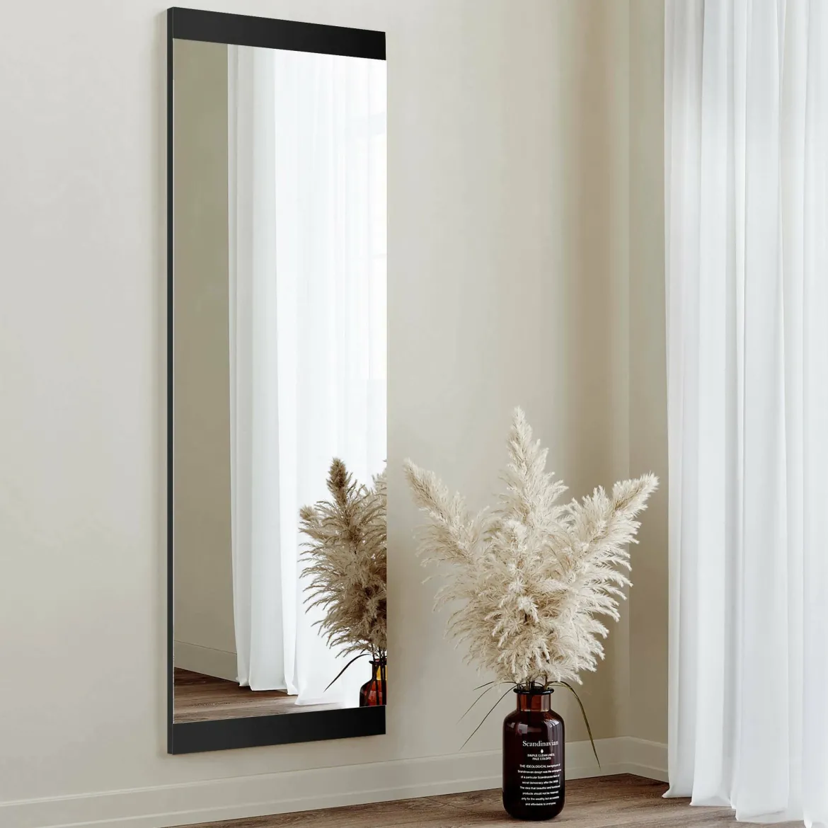 Specchio nero 120x40h cm - Fidenza