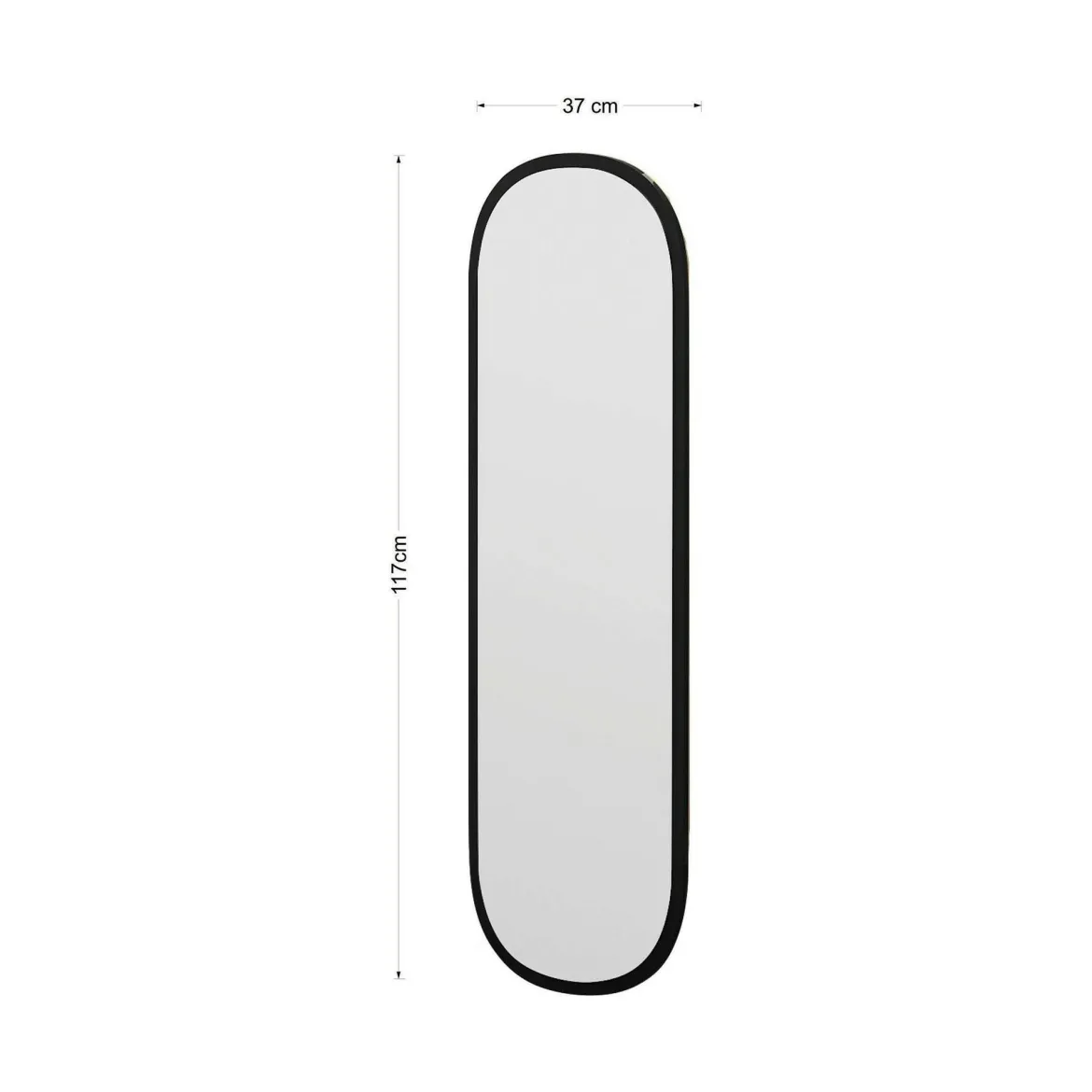 Specchio nero 40x120h cm - Korban