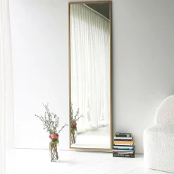 Specchio oro con cavalletto nero 50x170h cm - Ronzone