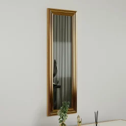 Specchio oro Trasparente Forma Rettangolare Tipologia a Parete 30x90h cm, Colore Struttura Trasparente - Vestigne
