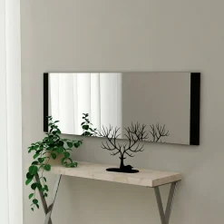 Specchio rettangolare classico nero 40x120h cm - Fiammetta