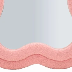 Specchio Rosa Trasparente Cornice Sagomata Forma Rettangolare 47x80h cm, Tipologia a Parete - Mostarr