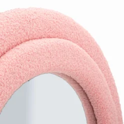 Specchio Rosa Trasparente Cornice Sagomata Forma Rettangolare 47x80h cm, Tipologia a Parete - Mostarr