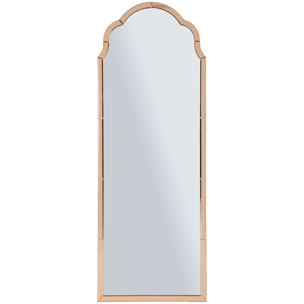 Specchio Rosa Trasparente Cornice Sagomata Forma Rettangolare 55x150h cm, Tipologia a Parete - Berat