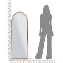 Specchio Rosa Trasparente Cornice Sagomata Forma Rettangolare 55x150h cm, Tipologia a Parete - Berat