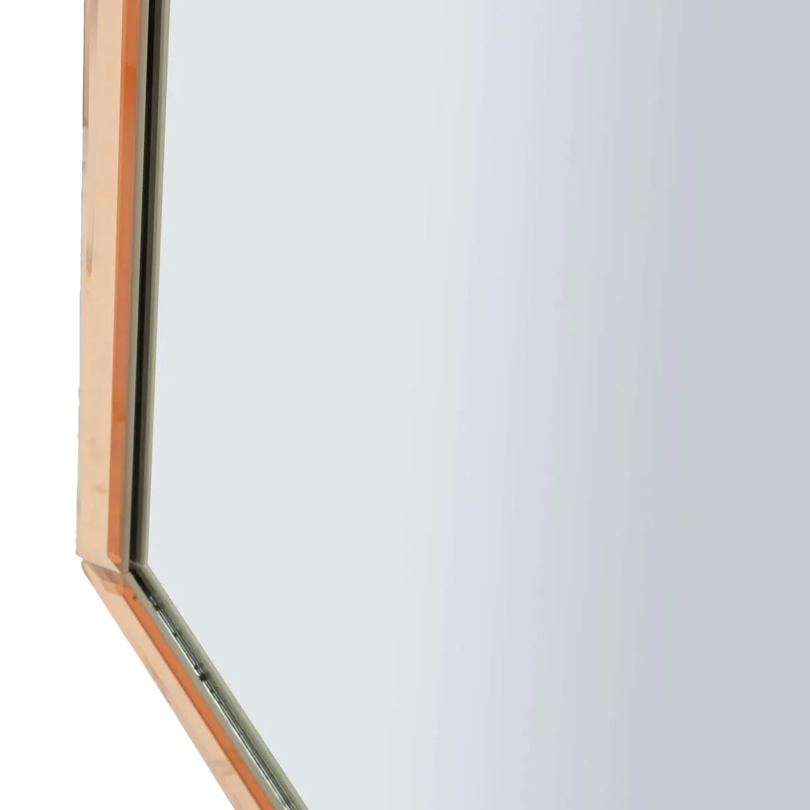 Specchio Rosa Trasparente Cornice Sagomata Forma Rettangolare 55x150h cm, Tipologia a Parete - Berat