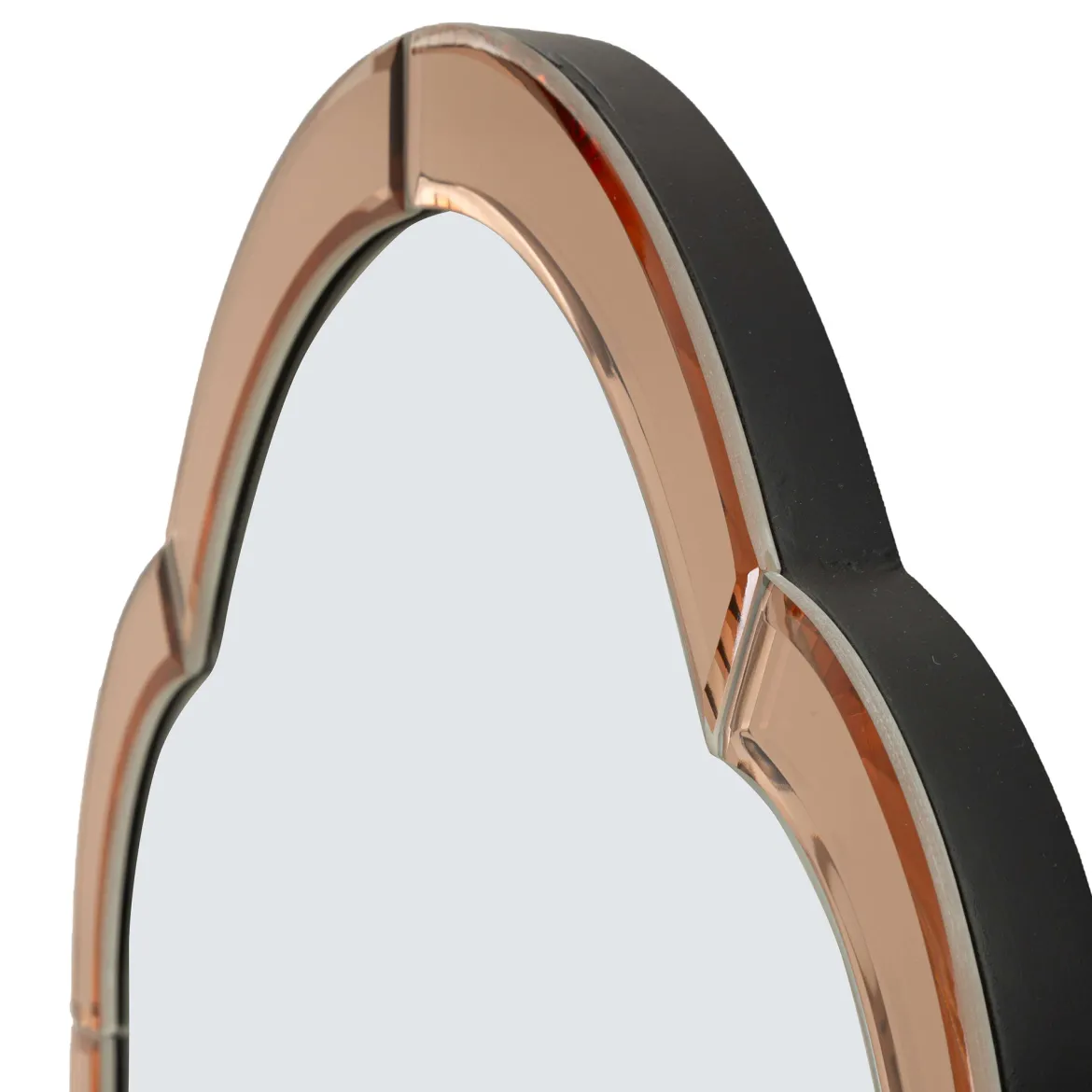 Specchio Rosa Trasparente Cornice Sagomata Forma Rettangolare 55x150h cm, Tipologia a Parete - Berat