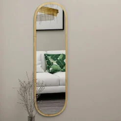 Specchio stretto rovere 40x120h cm - Korban