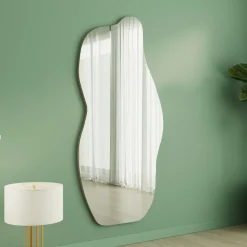 Specchio Trasparente Trasparente Forma Ovale Tipologia a Parete 40x120h cm, Colore Struttura Trasparente - Pray