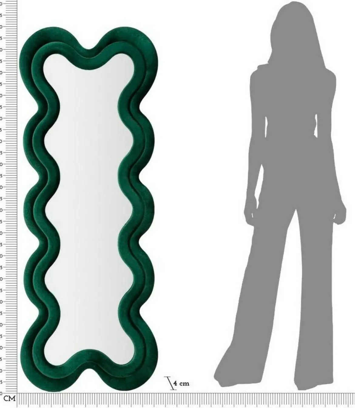 Specchio verde 58x160h cm - Lari