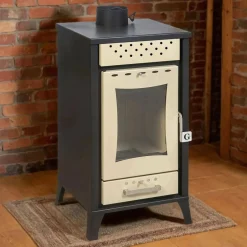 Stufa a legna Agropoli, 49x46 h91 cm, Beige