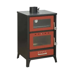 Stufa a legna Catena, 59x51 h92 cm, Rosso