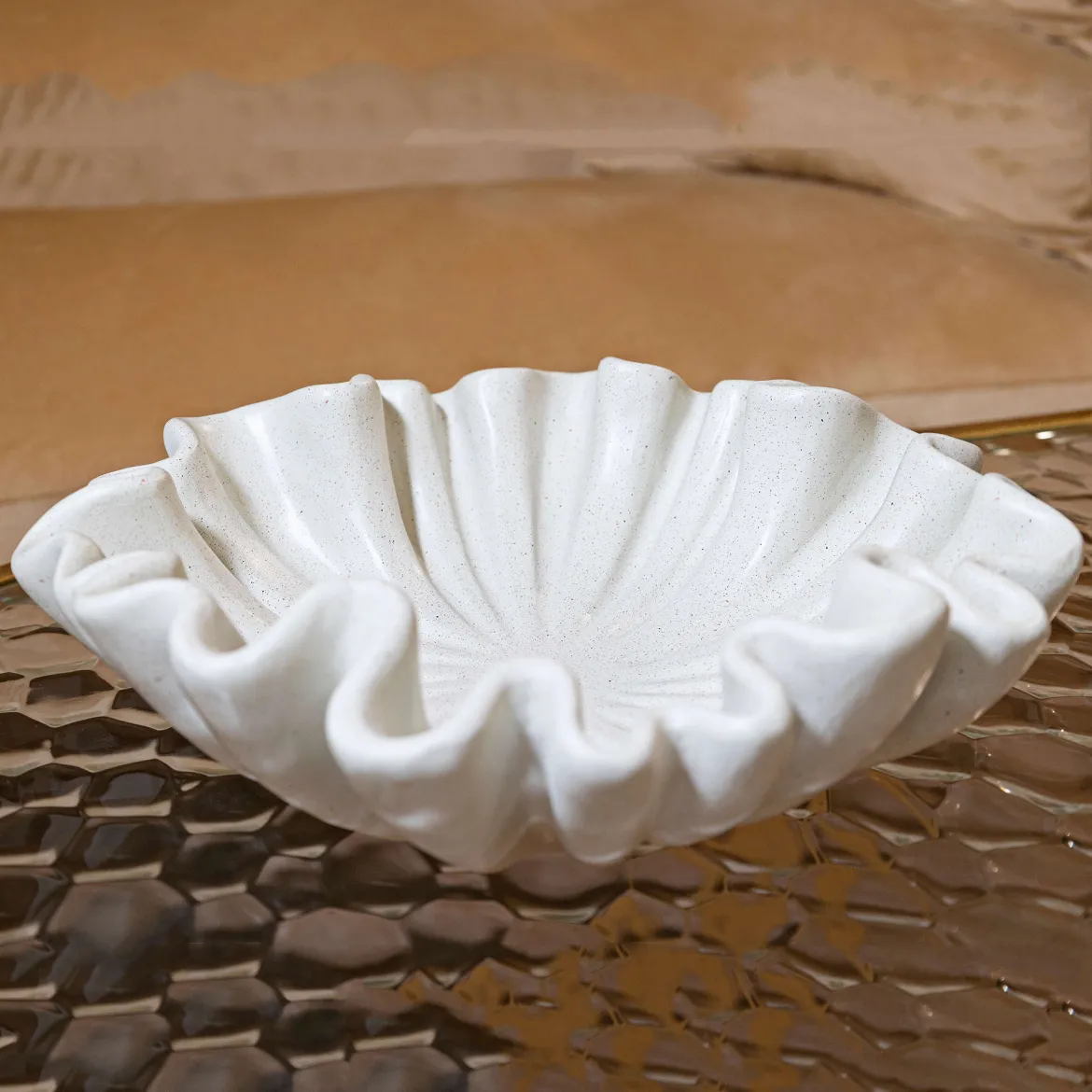 Svuotatasche Bianco Crema Effetto Pietra Sfumatura Colore Struttura Crema, - Fanepale