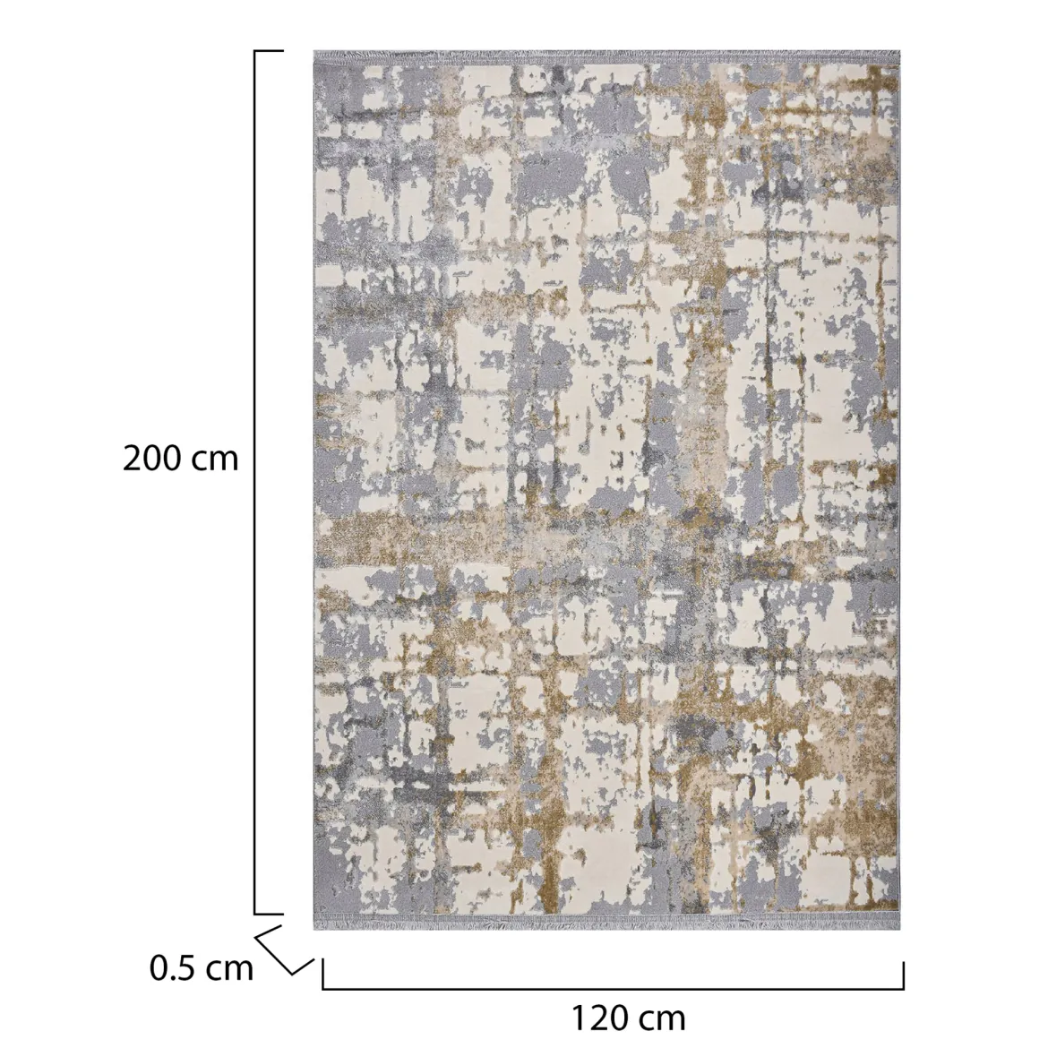 Tappeto Delaware, Grigio e Beige, 120x200 cm