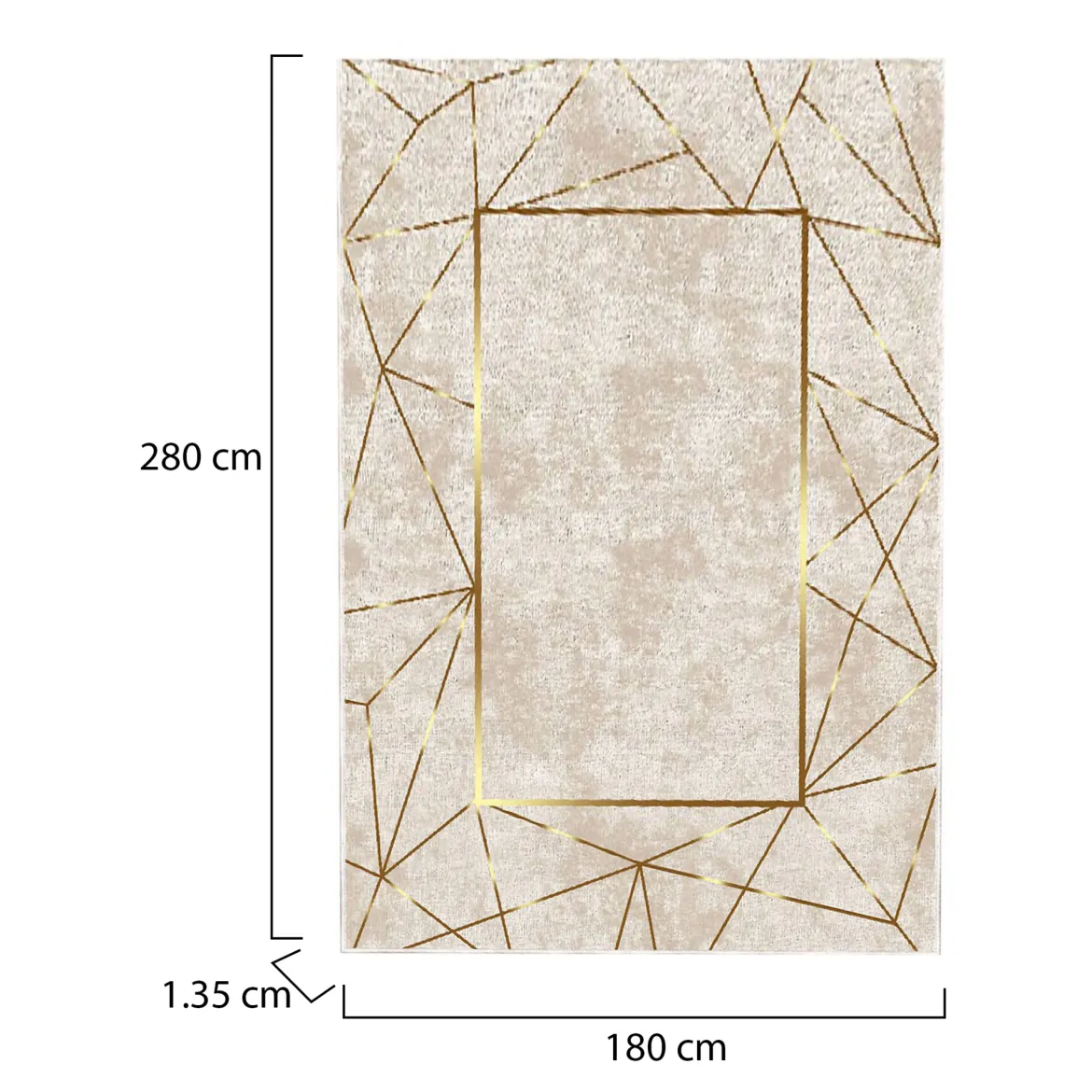 Tappeto Multicolore 180x280 cm, Antiscivolo - Vermilion