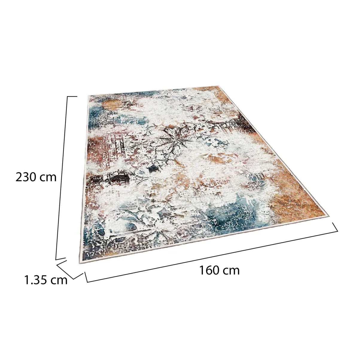 Tappeto Rocky River, Multicolore, 80x200 cm