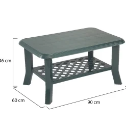 Tavolino da Esterno Verde 2 Posti 90x60x46h cm, Made in Italy - Ucria