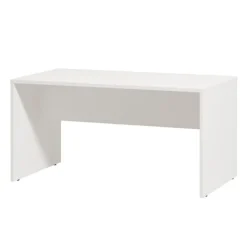 Tavolino da Salotto Bianco con Piedini un Vano 90x49.5x45.5h cm, Forma Rettangolare - Formia