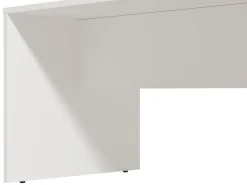 Tavolino da Salotto Bianco con Piedini un Vano 90x49.5x45.5h cm, Forma Rettangolare - Formia
