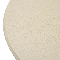 Tavolino da Salotto Bianco Crema Forma Rotondo Colore Ripiano Bianco 45x45x58h cm, Sfumatura Colore Struttura Crema - Fanotalo