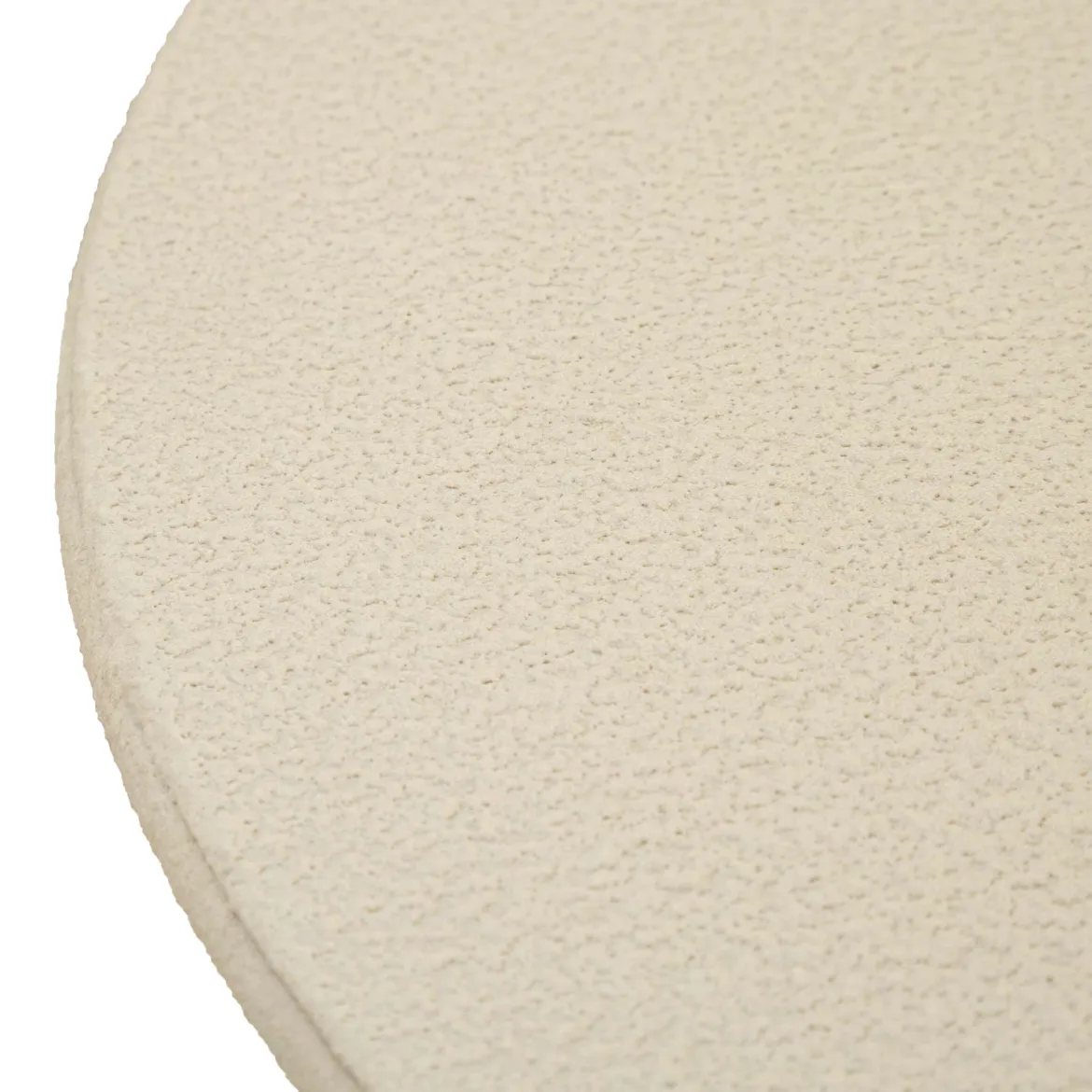 Tavolino da Salotto Bianco Crema Forma Rotondo Colore Ripiano Bianco 45x45x58h cm, Sfumatura Colore Struttura Crema - Fanotalo