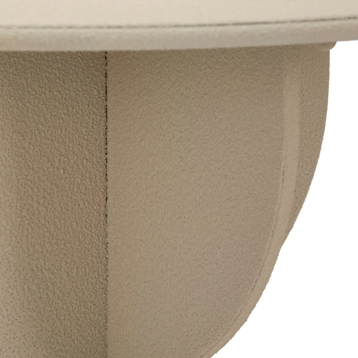 Tavolino da Salotto Bianco Crema Forma Rotondo Colore Ripiano Bianco 45x45x58h cm, Sfumatura Colore Struttura Crema - Fanotalo