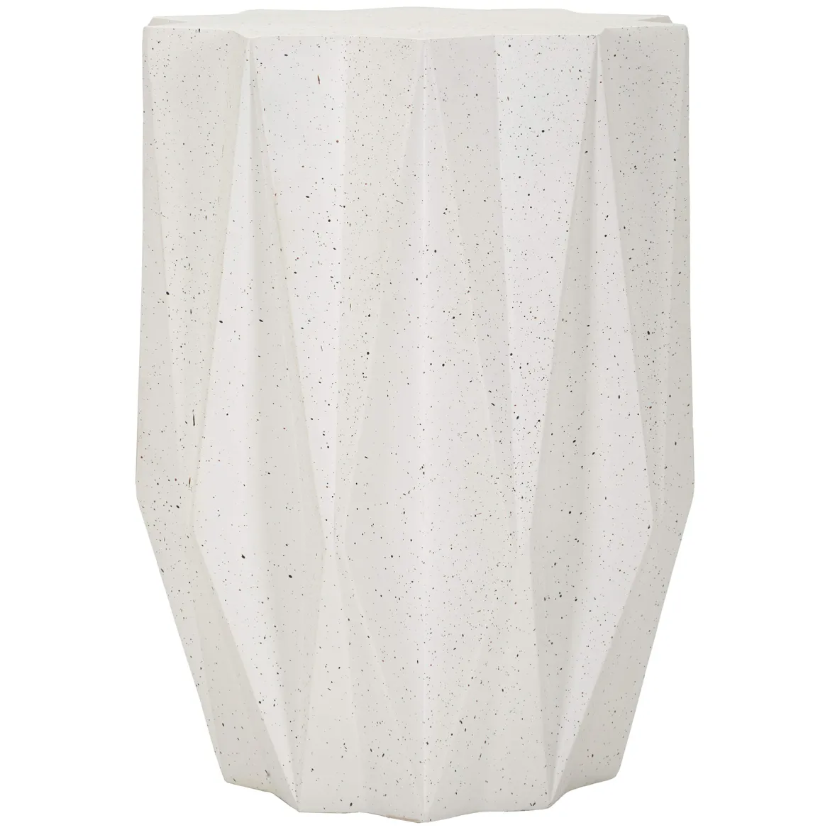Tavolino da Salotto Bianco Crema Nero Adatto per Indoor/outdoor Effetto Pietra Forma Stella 46x60x46h cm, Colore Ripiano Bianco - Gala