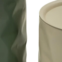 Tavolino da Salotto Bianco Crema oro 2 Cassetti Forma Quadrato 45x45x90h cm, Colore Ripiano Bianco - Dava