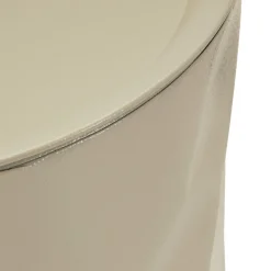 Tavolino da Salotto Bianco Crema oro 2 Cassetti Forma Quadrato 45x45x90h cm, Colore Ripiano Bianco - Dava