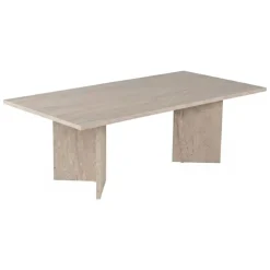 Tavolino da Salotto Bianco Marmo Forma Rettangolare Materiale Piano in Legno Nobilitato 119x60x40h cm, Colore Ripiano Bianco - Turate