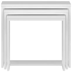 Tavolino da Salotto Bianco Modulabile Forma Rettangolare 55x40x50h cm, Materiale Piano in Legno Nobilitato - Crichi