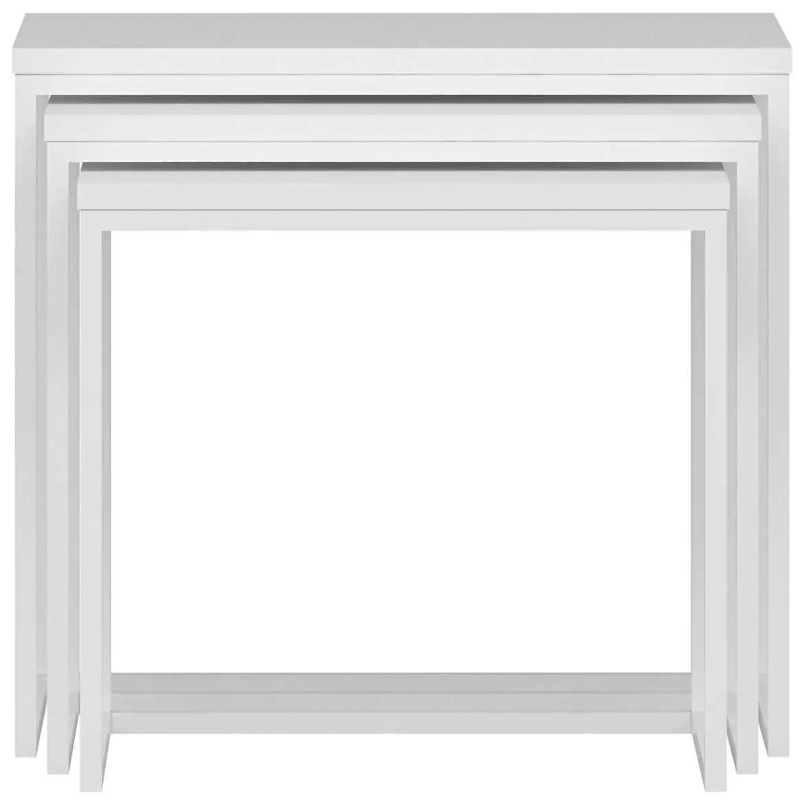 Tavolino da Salotto Bianco Modulabile Forma Rettangolare 55x40x50h cm, Materiale Piano in Legno Nobilitato - Crichi