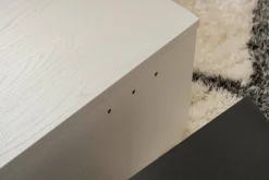 Tavolino da Salotto Bianco Nero Forma Fantasia Colore Struttura Nero 90x60x35h cm, Materiale Piano in Legno Nobilitato - Mansue