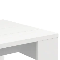 Tavolino da Salotto Bianco Opaco Forma Quadrato Colore Ripiano Bianco 67x67x43h cm, Sfumatura Colore Struttura Opaco - Magre