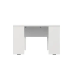 Tavolino da Salotto Bianco Opaco Forma Quadrato Colore Ripiano Bianco 67x67x43h cm, Sfumatura Colore Struttura Opaco - Magre