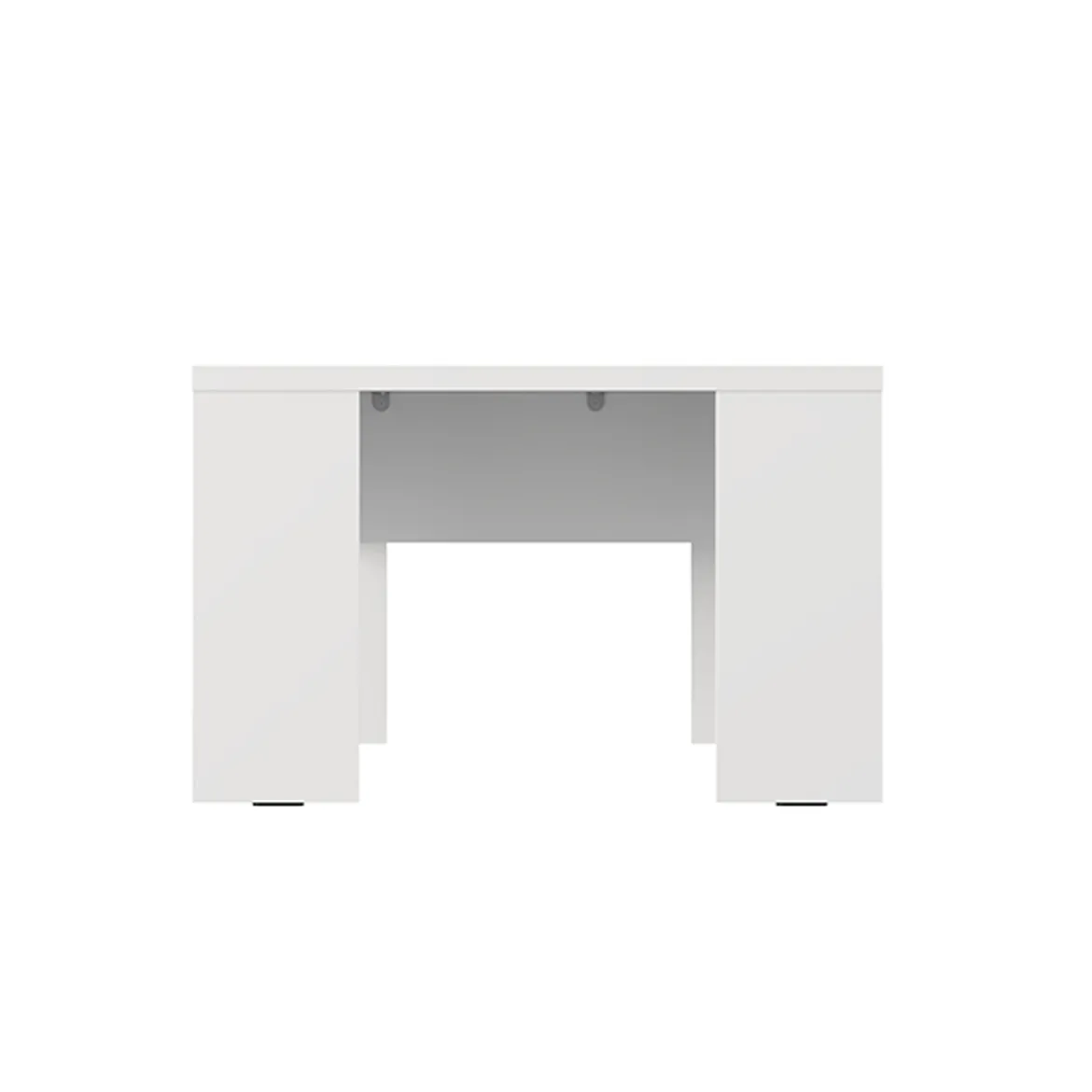 Tavolino da Salotto Bianco Opaco Forma Quadrato Colore Ripiano Bianco 67x67x43h cm, Sfumatura Colore Struttura Opaco - Magre
