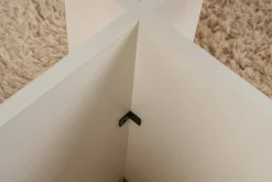 Tavolino da Salotto Bianco Portariviste Forma Rettangolare 105x65x40h cm, Materiale Piano in Vetro - Teti